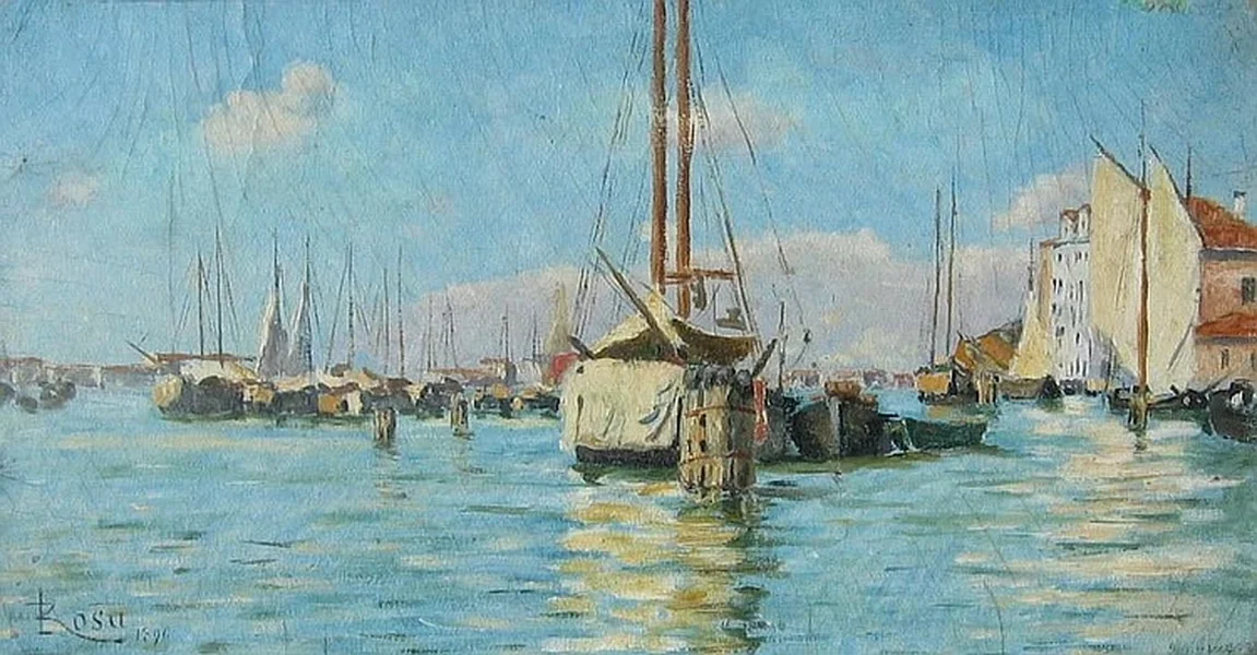 1850-Luigi Rosa - Vista del porto
